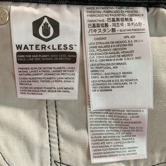 Levi’s  512 Black Tapered Slim Stretch Jeans size 38 - Picture 10 of 12